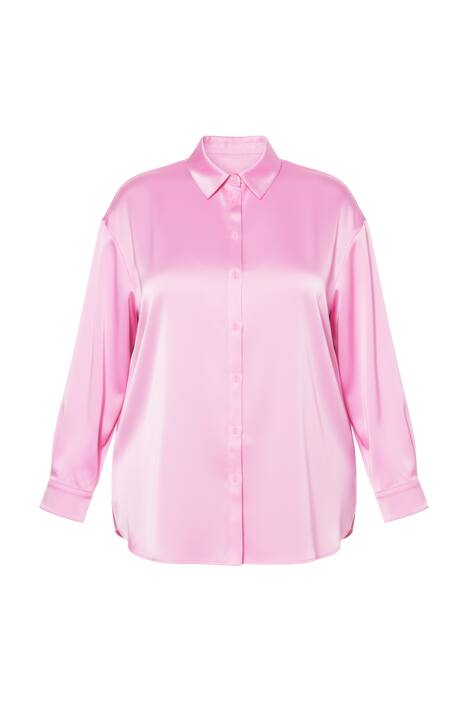 Košilová halenka, oversize, satén