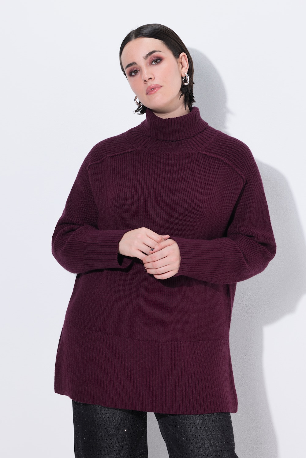 Große Größen Pullover, Damen, rot, Größe: 58/60, Viskose/Polyester/Synthetische Fasern, Ulla Popken