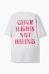 T-shirt, oversized, airplane, korte mouw