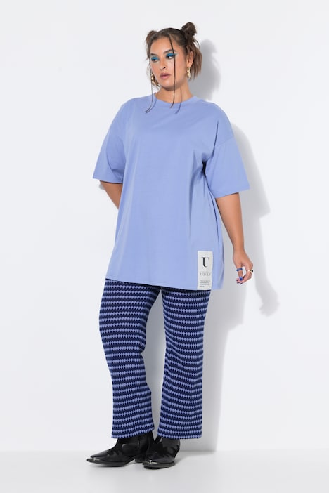 T-Shirt, oversized, Saumpatch, Halbarm