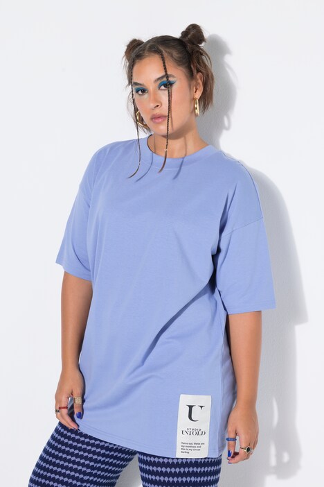 T-Shirt, oversized, Saumpatch, Halbarm