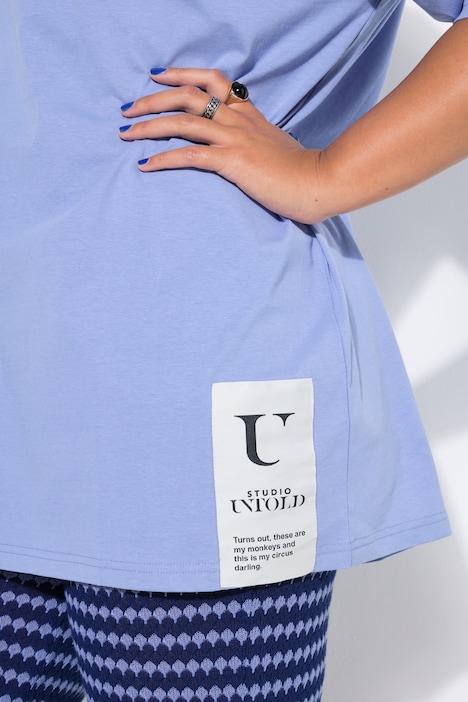 T-Shirt, oversized, Saumpatch, Halbarm