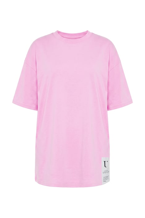 Tričko, oversize, pačvork lem, krátké rukávy