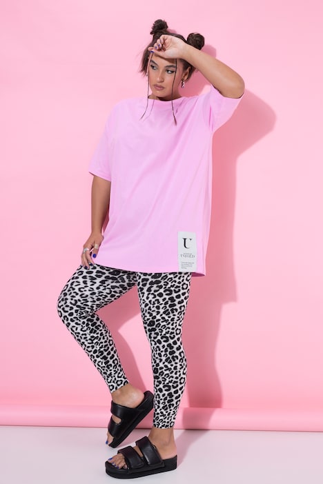 T-Shirt, oversized, Saumpatch, Halbarm