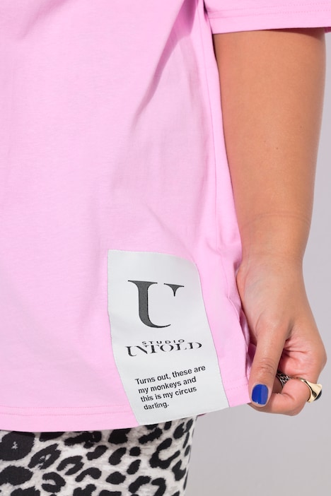 T-Shirt, oversized, Saumpatch, Halbarm
