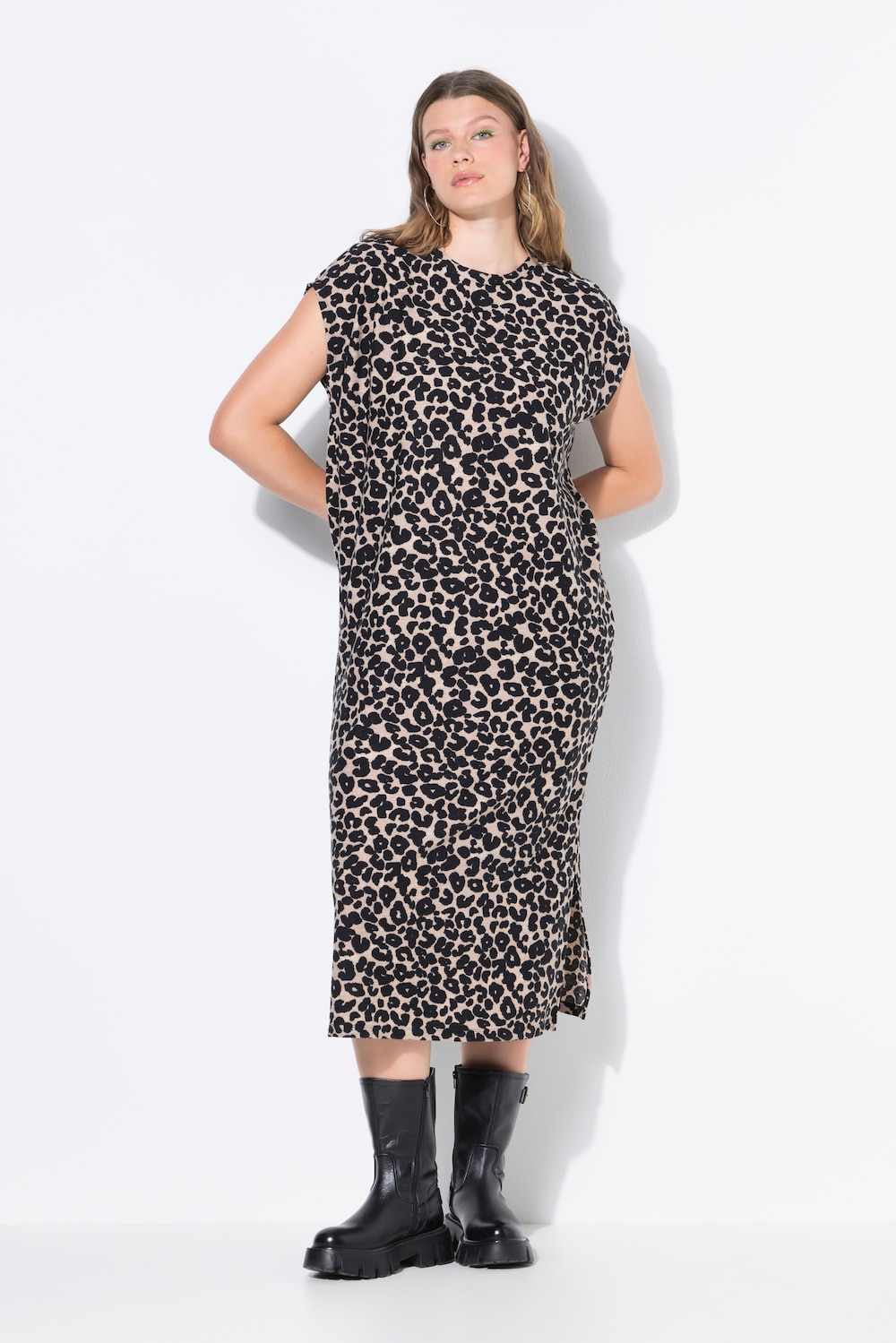 Midikleid, oversized, Piqué, Leo