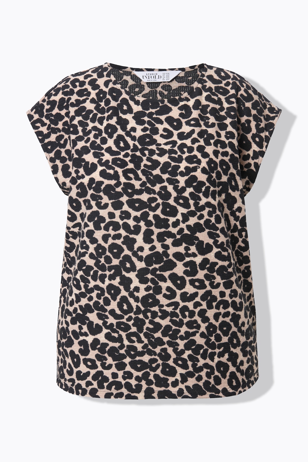 Top, oversized, Waffelstruktur, Leo