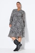 Midikleid, Alloverprint, Langarm