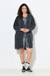 Chenille-Strickjacke, V-Ausschnitt, offene Form, Langarm