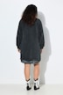 Chenille-Strickjacke, V-Ausschnitt, offene Form, Langarm
