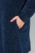 Chenille-Strickjacke, V-Ausschnitt, offene Form, Langarm