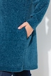 Chenille-Strickjacke, V-Ausschnitt, offene Form, Langarm
