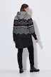 Norweger-Strick-Fleece-Jacke, Kapuze,Langarm