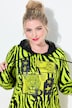 Longshirt, capuchon, dierenpatroon, glittersteentjes