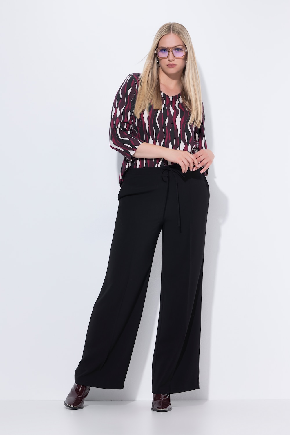 Große Größen Hose Mary, Damen, schwarz, Größe: 48, Polyester, Ulla Popken