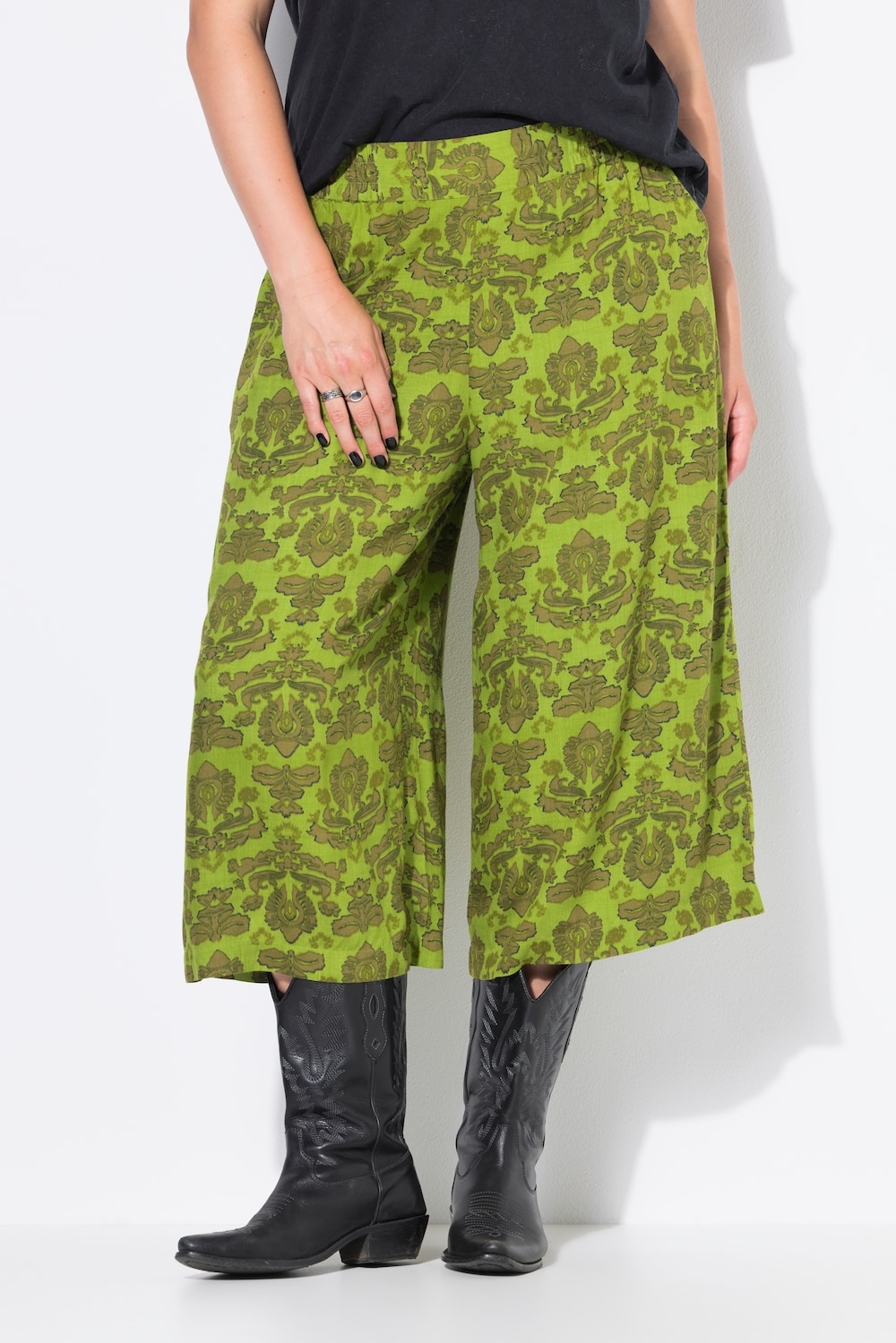 Große Größen Culotte, Damen, grün, Größe: 58, Viskose, Studio Untold