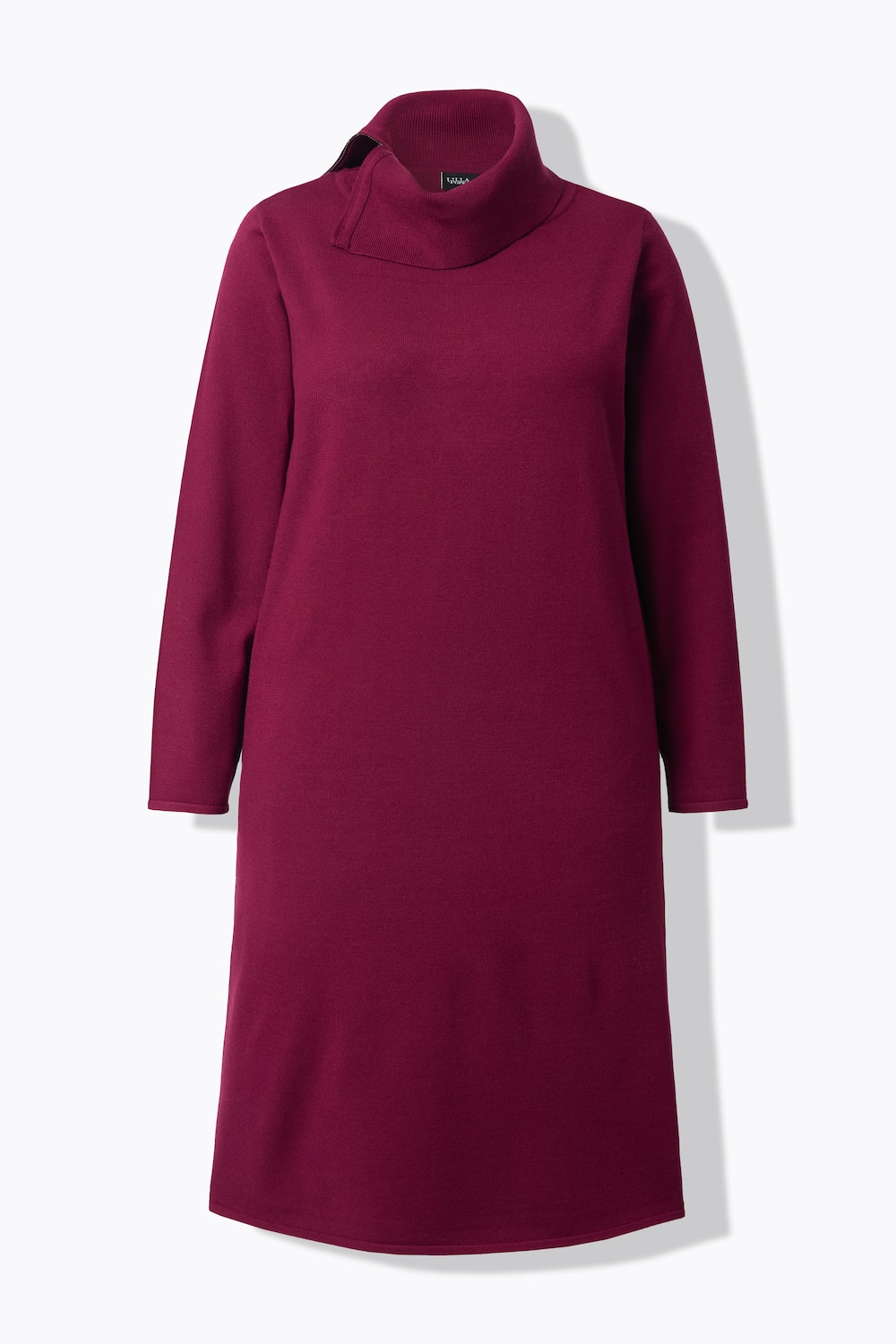 Stora storlekar Stickad midiklänning, Dam, röd, storlek: 62/64, Polyester/Viskos/Syntetfibrer, Ulla Popken