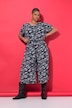 Culotte, pierna muy ancha, estampado completo