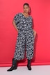 Culotte, pierna muy ancha, estampado completo