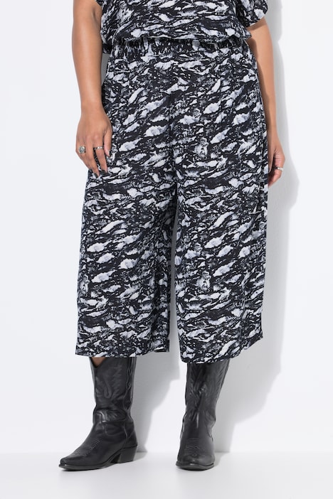 Culotte, Very Wide Legs, Alloverprint