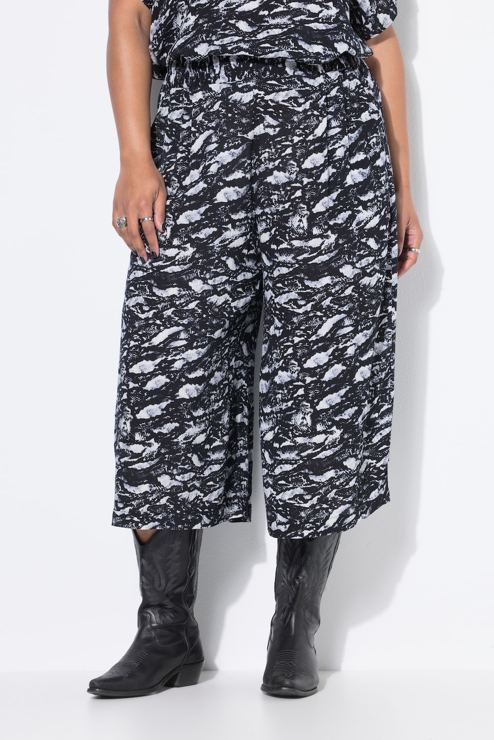 Culotte, Very Wide Legs, Alloverprint
