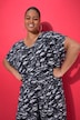 Blusenshirt, oversized, Alloverprint