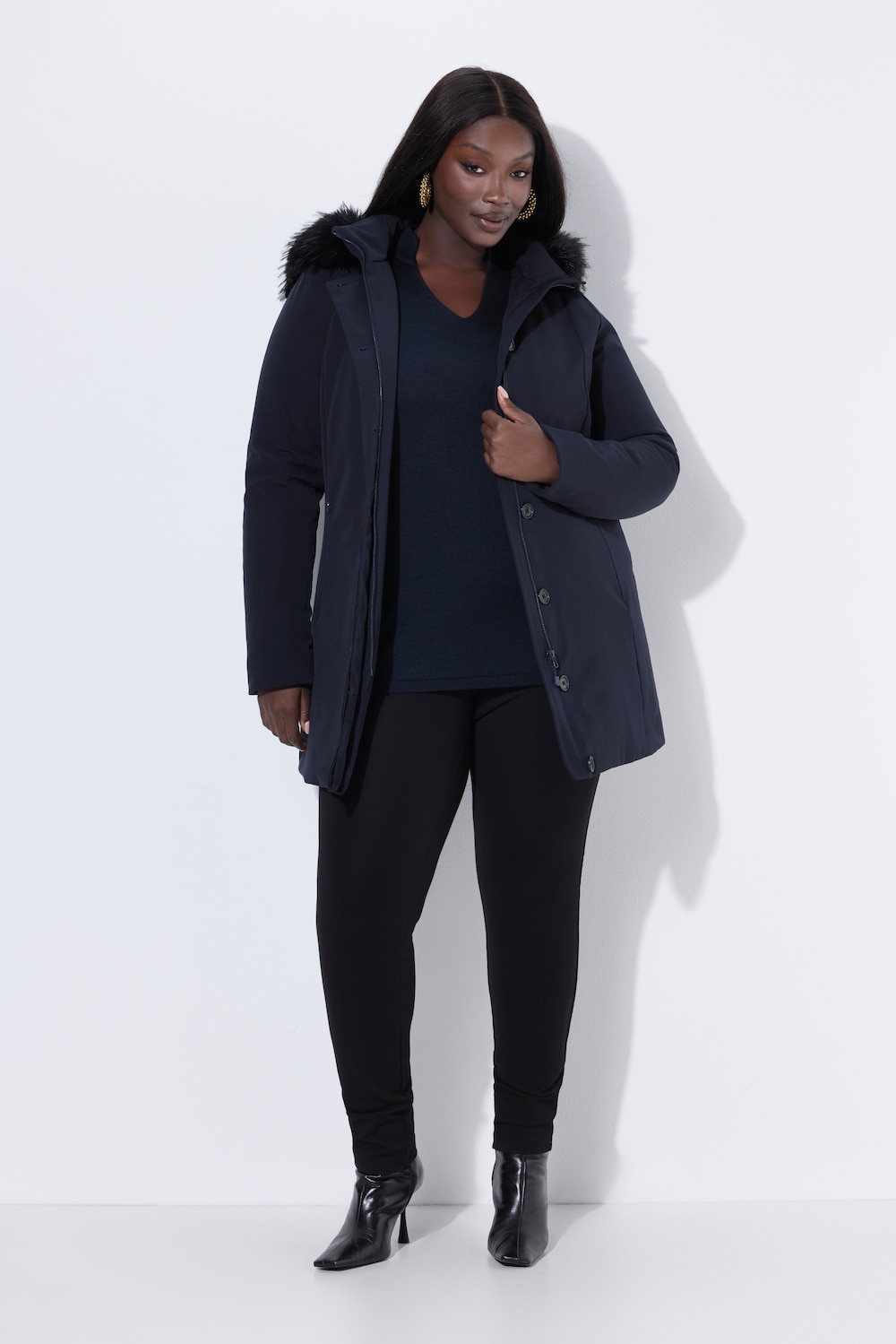 Große Größen Funktionsjacke, Damen, blau, Größe: 50/52, Synthetische Fasern/Polyester, Ulla Popken