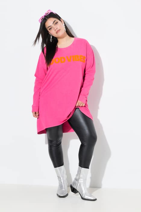 Sudadera, Loose Fit, letras, lavado ácido