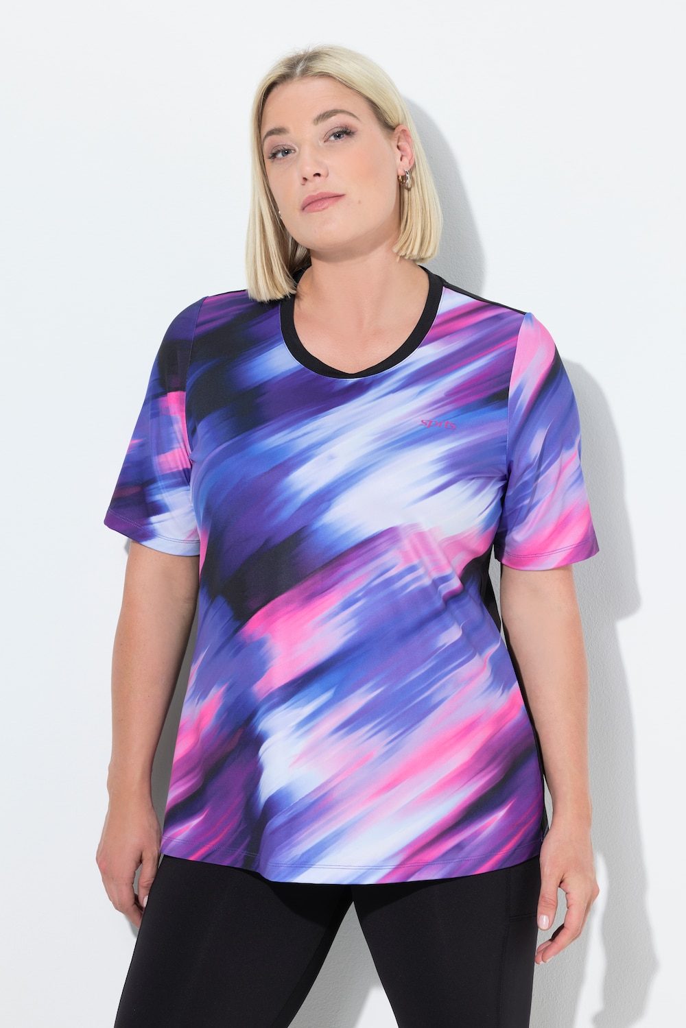 Große Größen T-Shirt, Damen, lila, Größe: 42/44, Elasthan, Ulla Popken