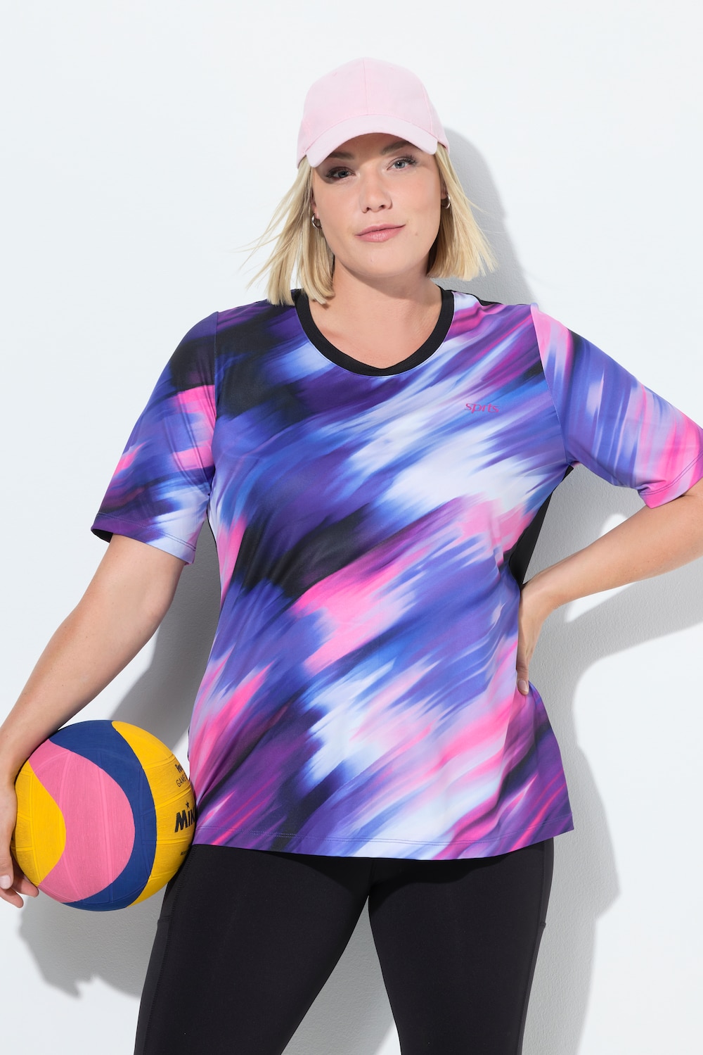 T-Shirt, Rücken-Cut-Out, Rundhals, Halbarm, recycelt