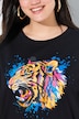 T-shirt, boxy fit, kleurrijke tijgerkop