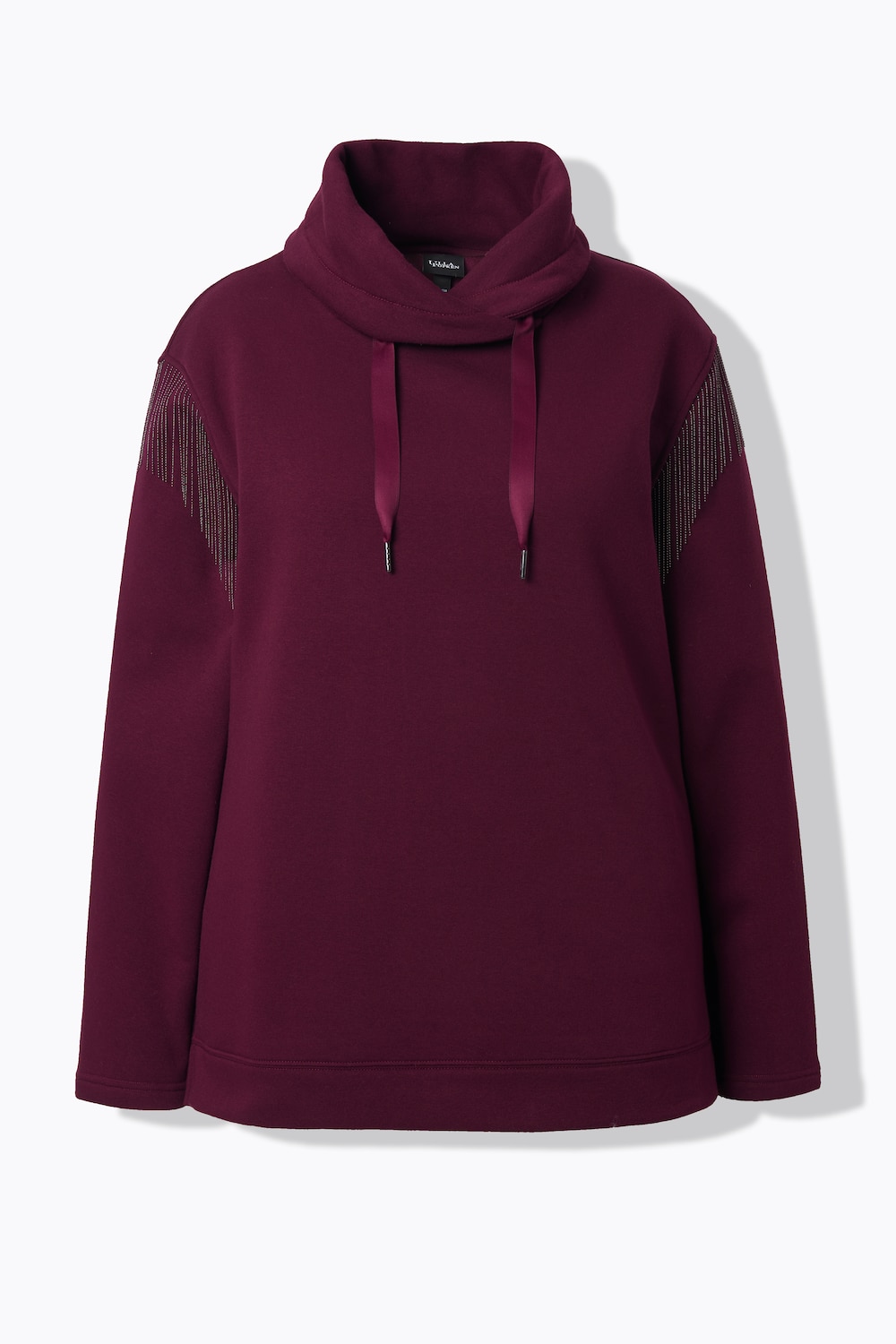 Stora storlekar Mjukiströja, Dam, röd, storlek: 46/48, Polyester/Bomull, Ulla Popken