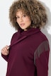 Sweatshirt, kettingfranjes, opstaande kraag, lange mouwen