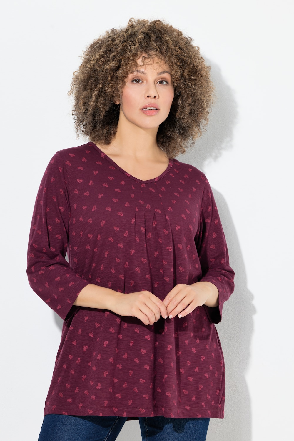 Große Größen Shirt, Damen, rot, Größe: 54/56, Baumwolle, Ulla Popken