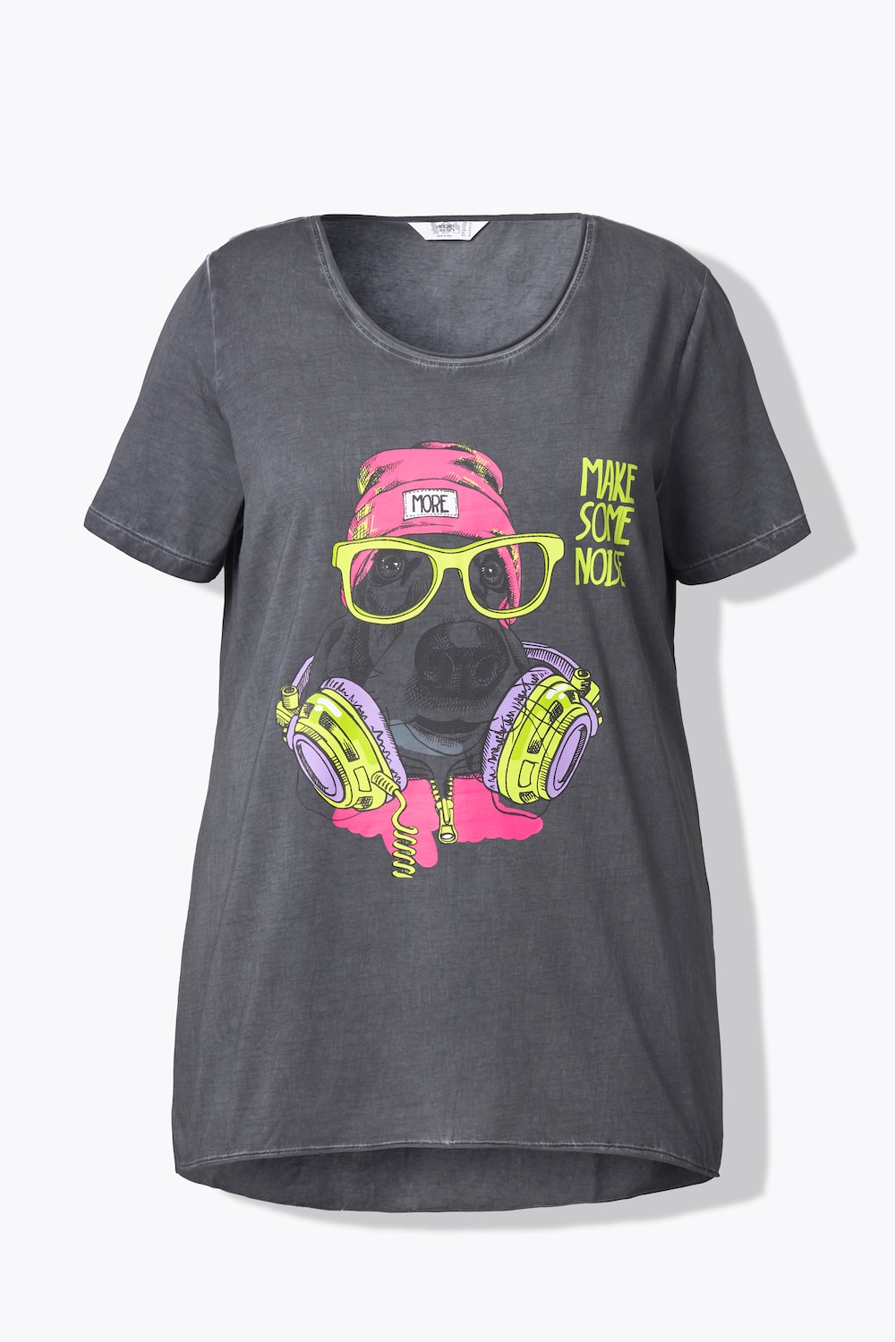 Stora storlekar T-shirt, Dam, grå, storlek: 46, Bomull, Angel of Style