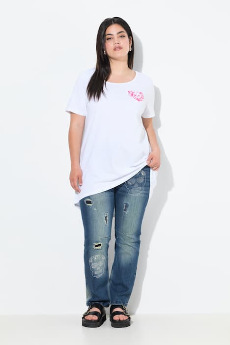 T-Shirt, A-Linie, großes Rücken-Statement