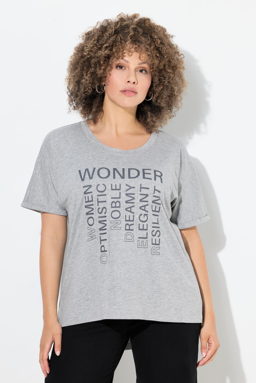 Große Größen Shirt, Damen, grau, Größe: 62/64, Baumwolle/Polyester, Ulla Popken