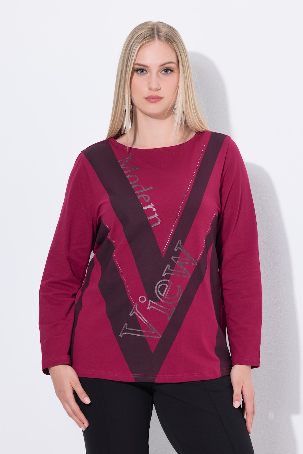 Große Größen Shirt, Damen, rot, Größe: 54/56, Baumwolle, Ulla Popken