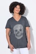 T-shirt, comfortabele pasvorm, doodshoofd van glittersteentjes