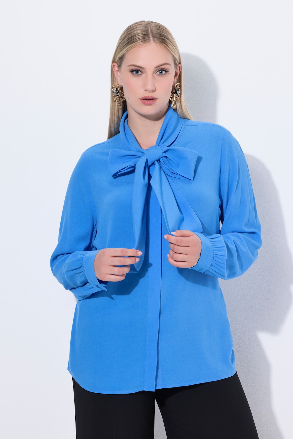 Thumbnail - Große Größen Bluse, Damen, blau, Größe: 50/52, Viskose, Ulla Popken