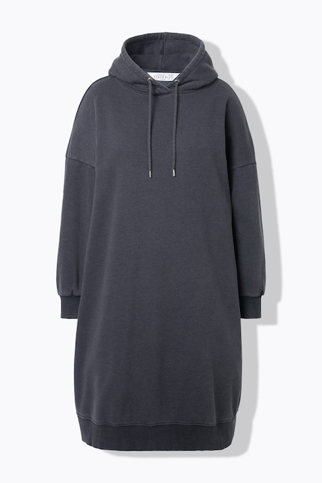 Sweatjurk, oversized, capuchon, acid wash