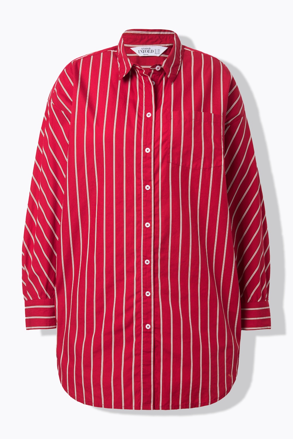 Overhemd, oversized, strepen