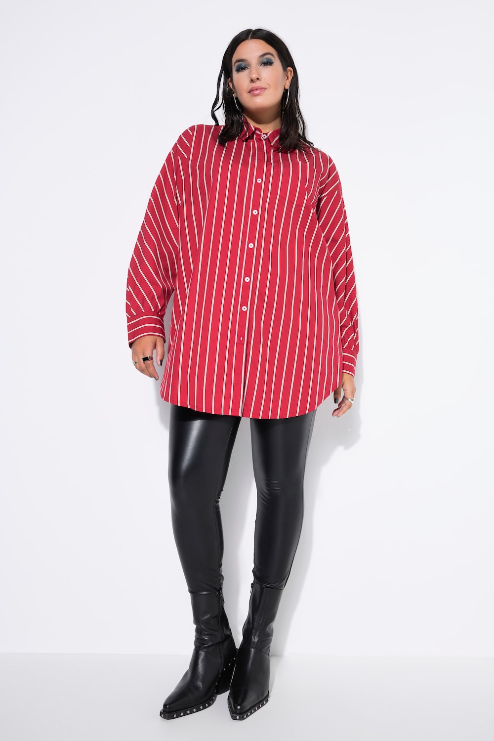 Große Größen Hemd, Damen, rot, Größe: 54/56, Baumwolle, Studio Untold