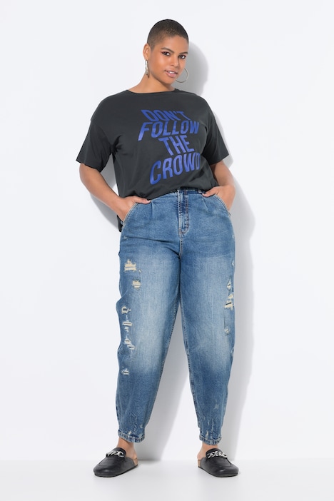 Ballon-Jeans, High Waist, Destroys, 5-Pocket