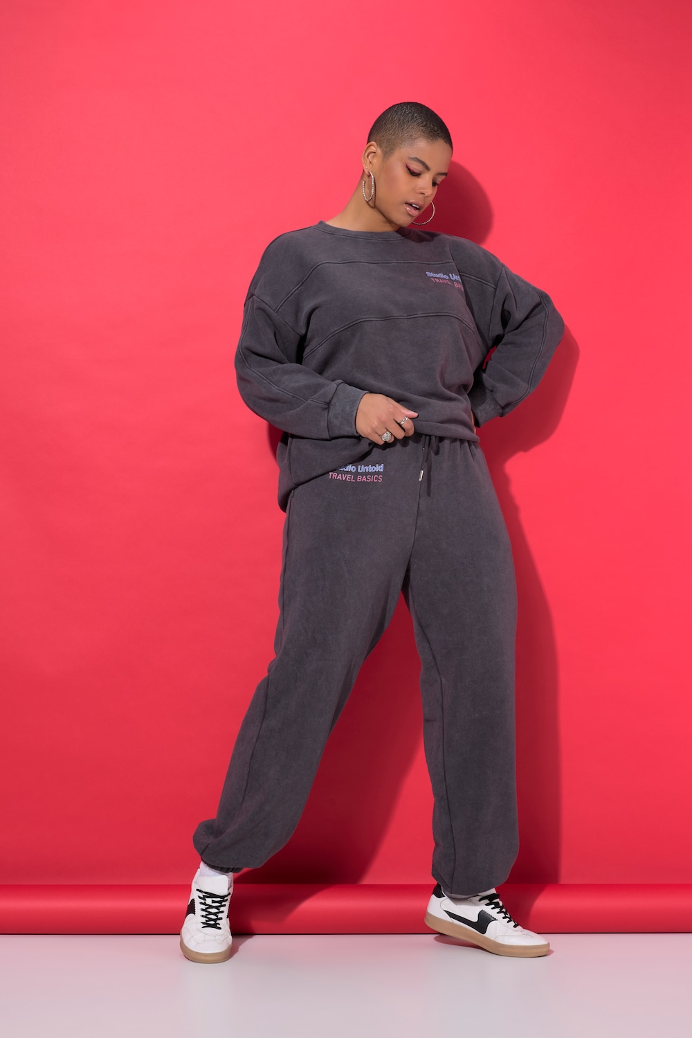 Jogginghose, Wide Legs, Elastikbund
