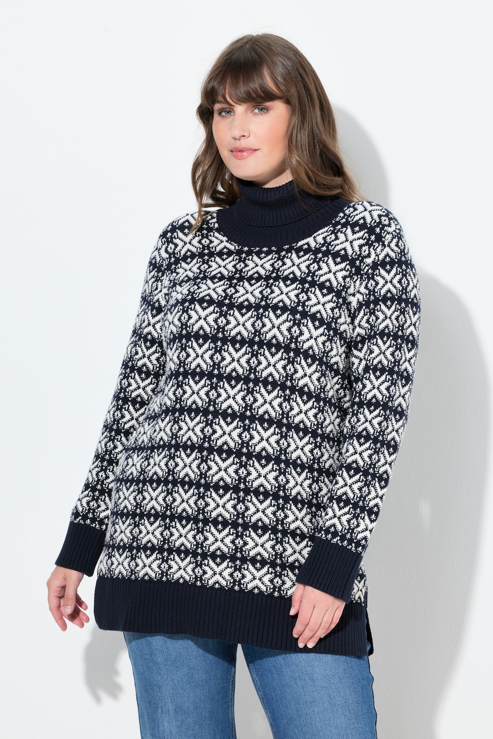 Große Größen Pullover, Damen, blau, Größe: 58/60, Baumwolle, Ulla Popken