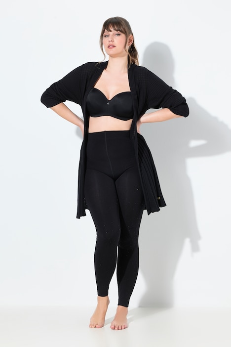 Thermo-Strumpfleggings, weiches Futter, Ziersteine