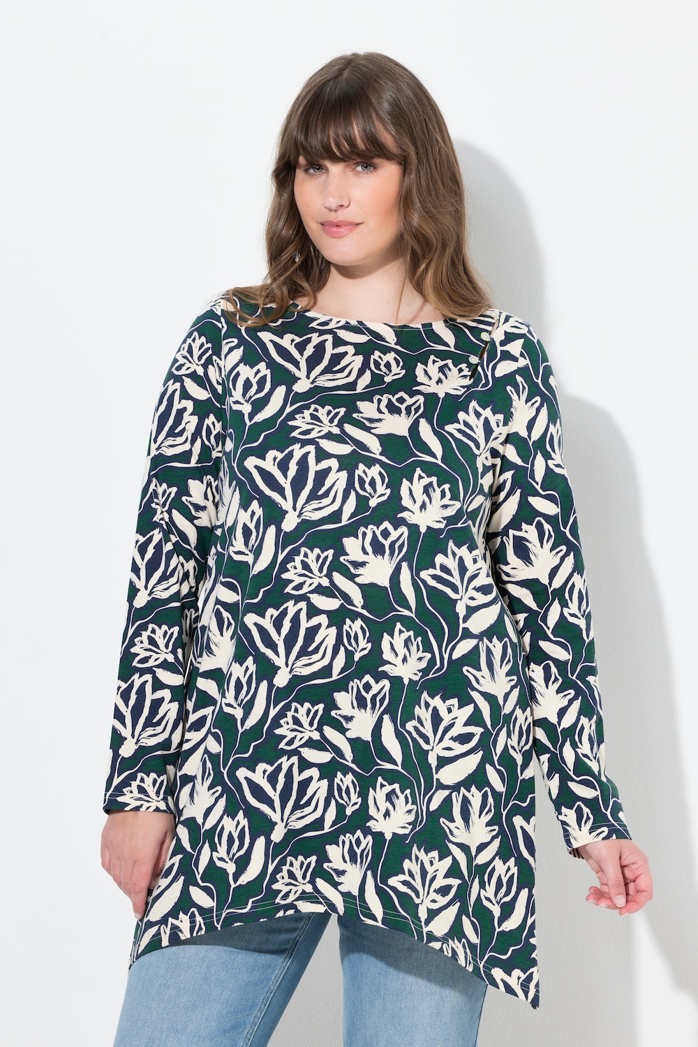 Große Größen Shirt, Damen, türkis, Größe: 50/52, Baumwolle, Ulla Popken