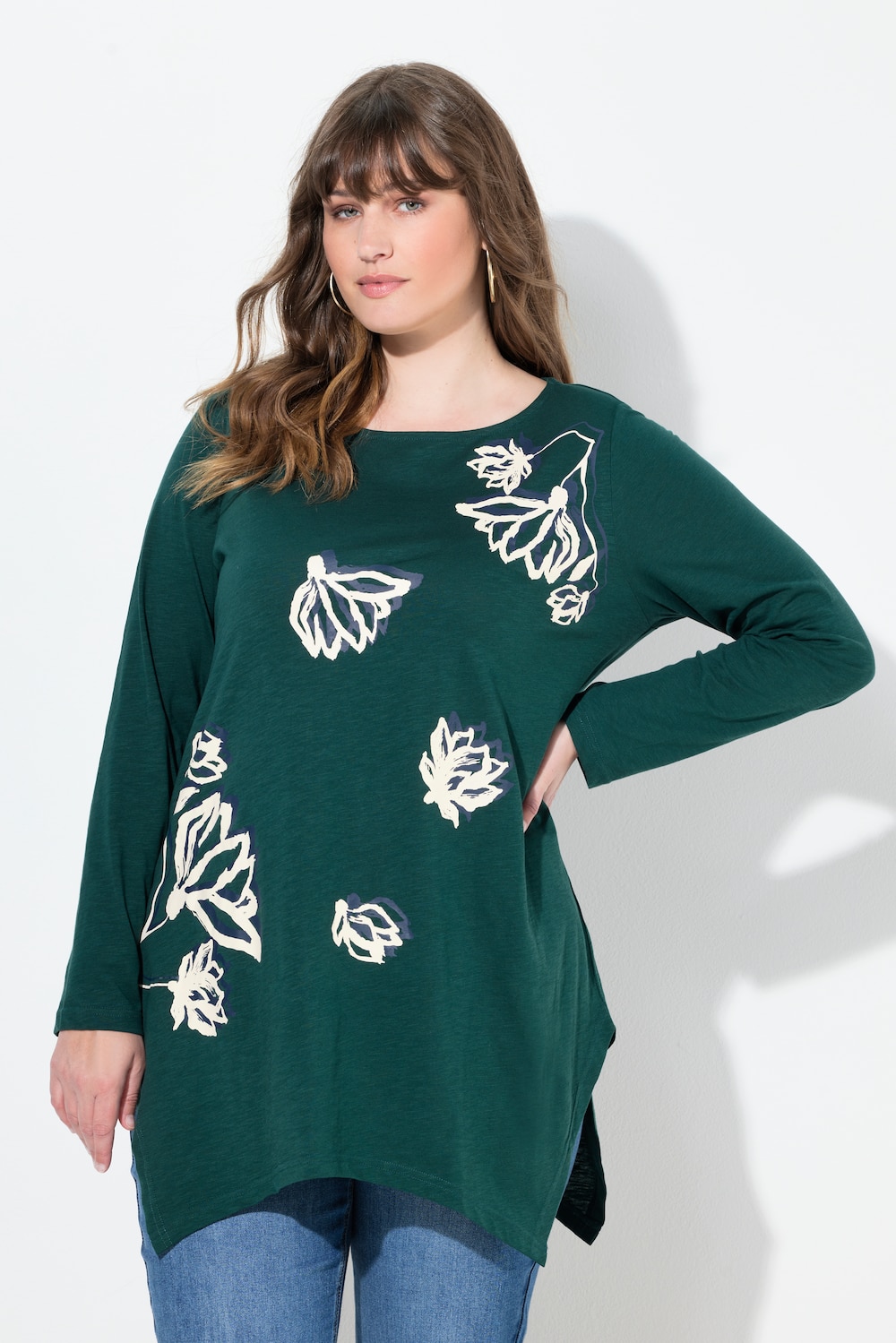 Große Größen Shirt, Damen, türkis, Größe: 54/56, Baumwolle, Ulla Popken