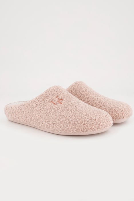 Teddy pantoffel, verwisselbaar voetbed, wijdte H, gerecycled
